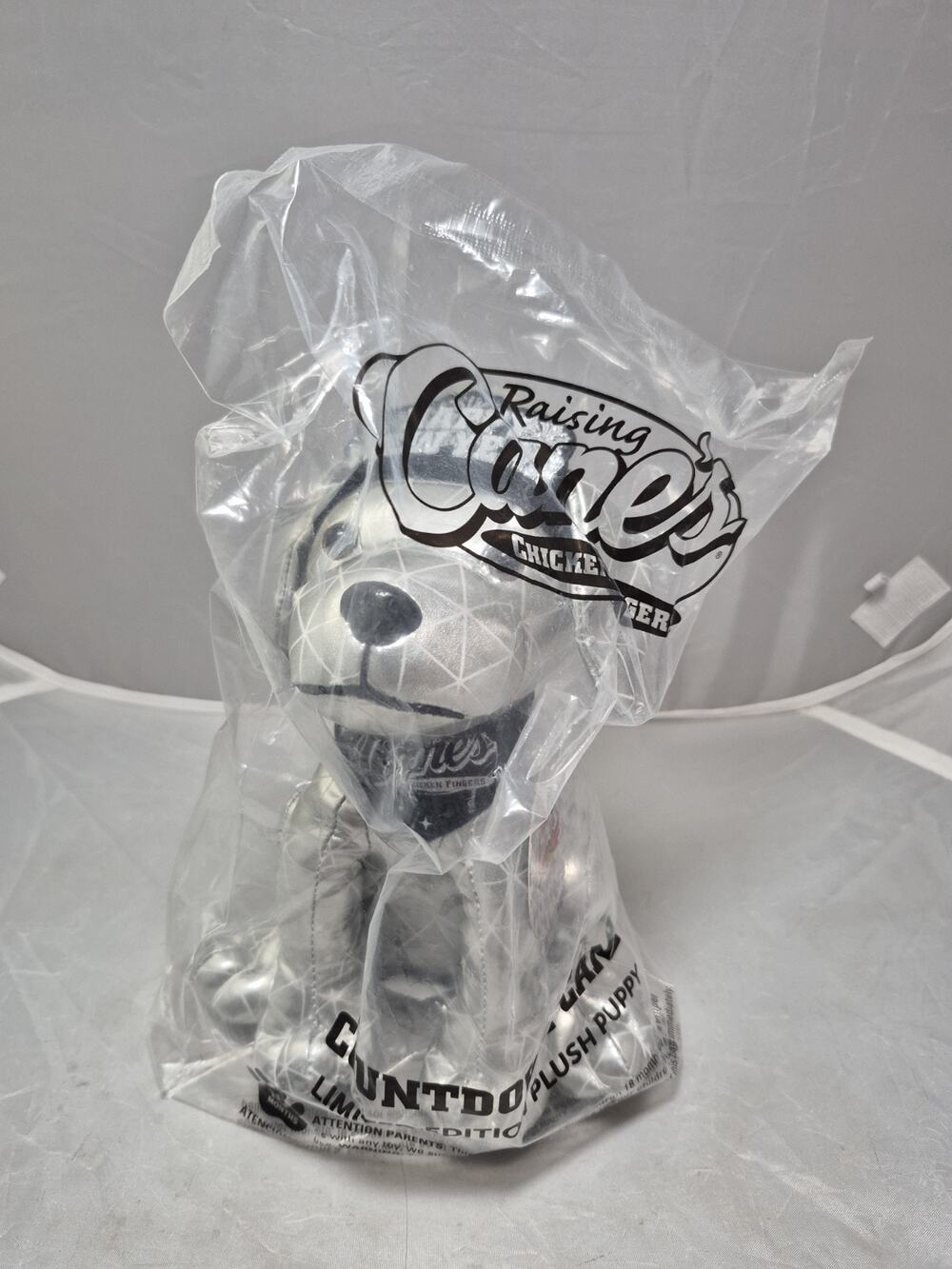 💥 Raising Canes Dog 8" Plush Happy New Year Countdown Cane Stuffed Animal NEW